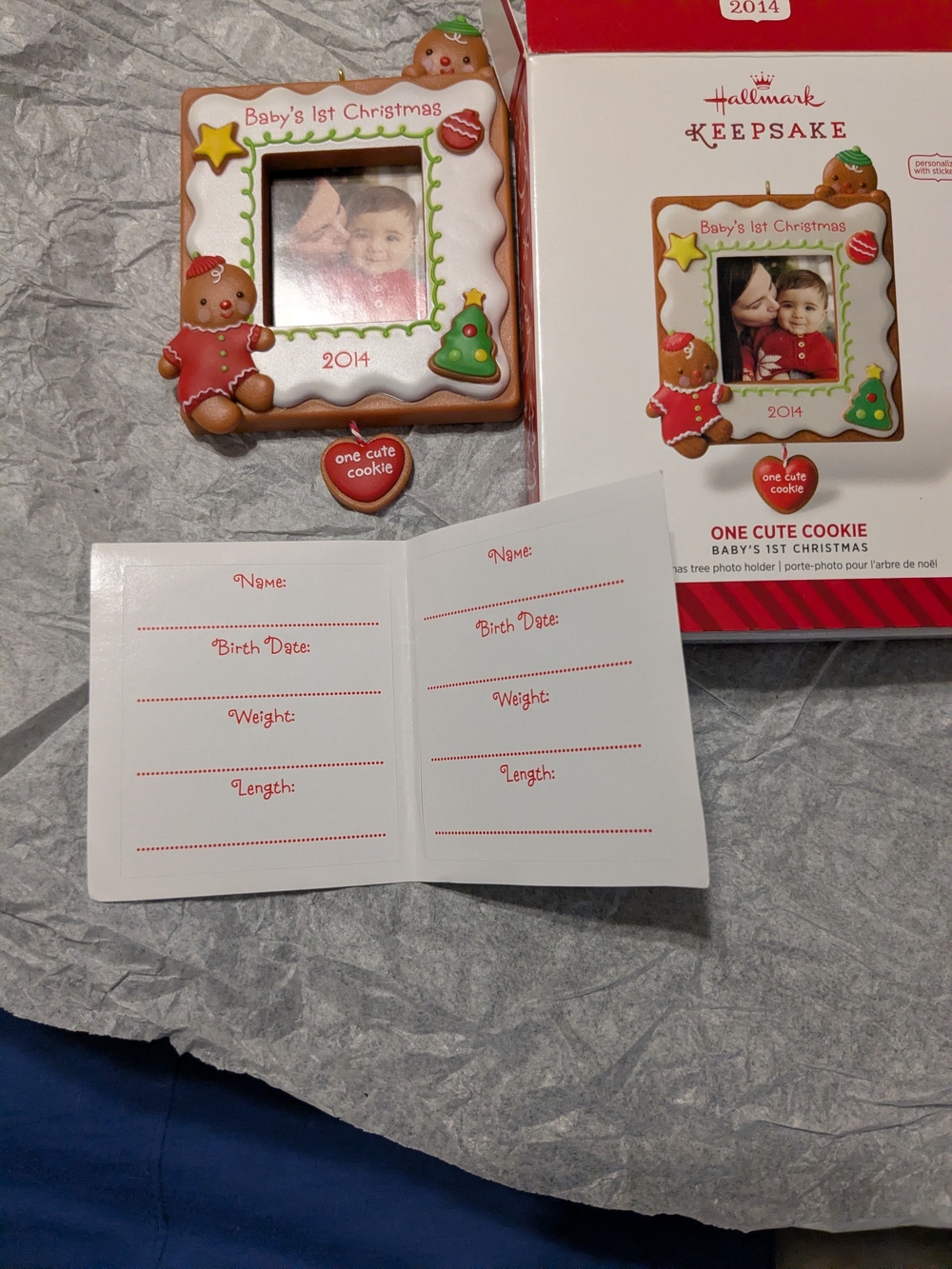 Hallmark Baby Memory  2014 Keepsake Ornament-One Cute Cookie